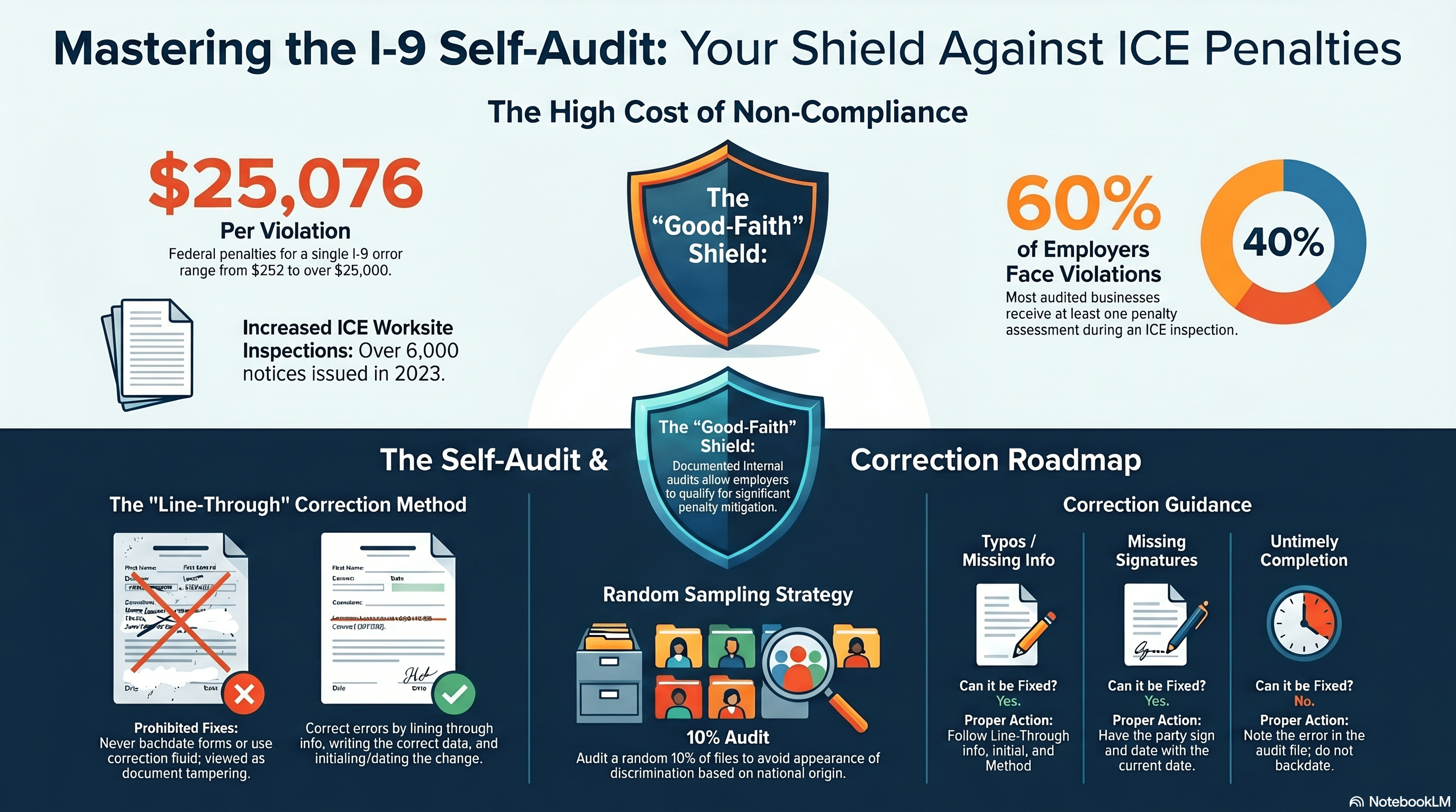 Conducting Annual Internal I-9 Self-Audits to Identify and Correct Errors Before ICE Inspection