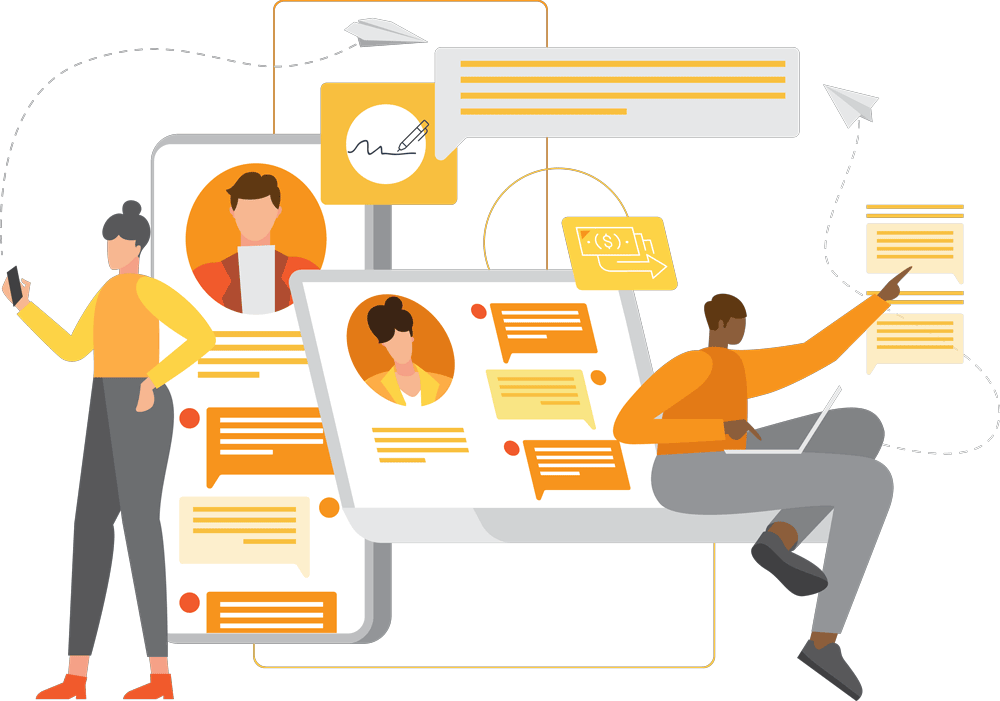 Various methods of candidate communications include texting, emails and phone calls.