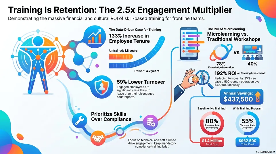 Training Is Retention Why 2.5x Engagement Matters for Frontline Teams