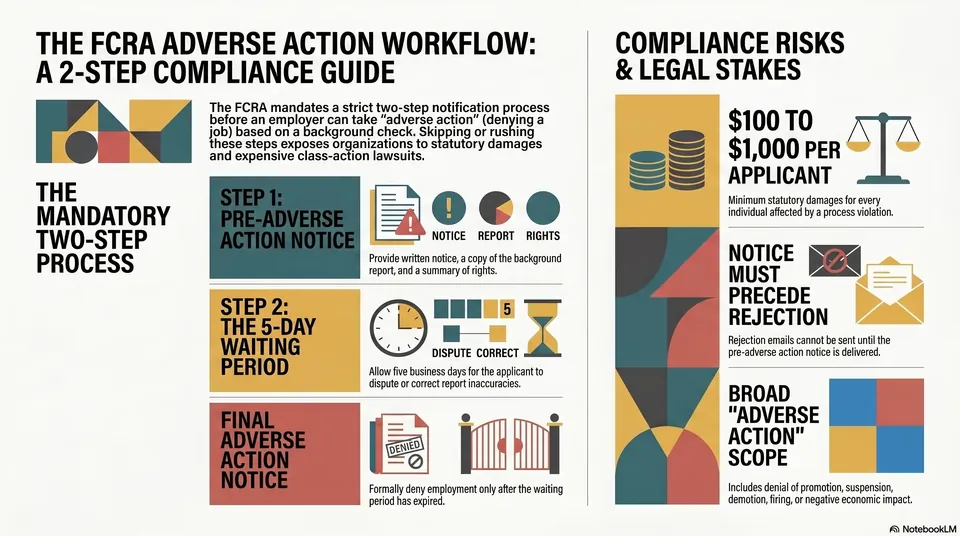 Infographic: The FCRA Adverse Action Workflow: A Two-Step Process to Protect Against Class Action Exposure