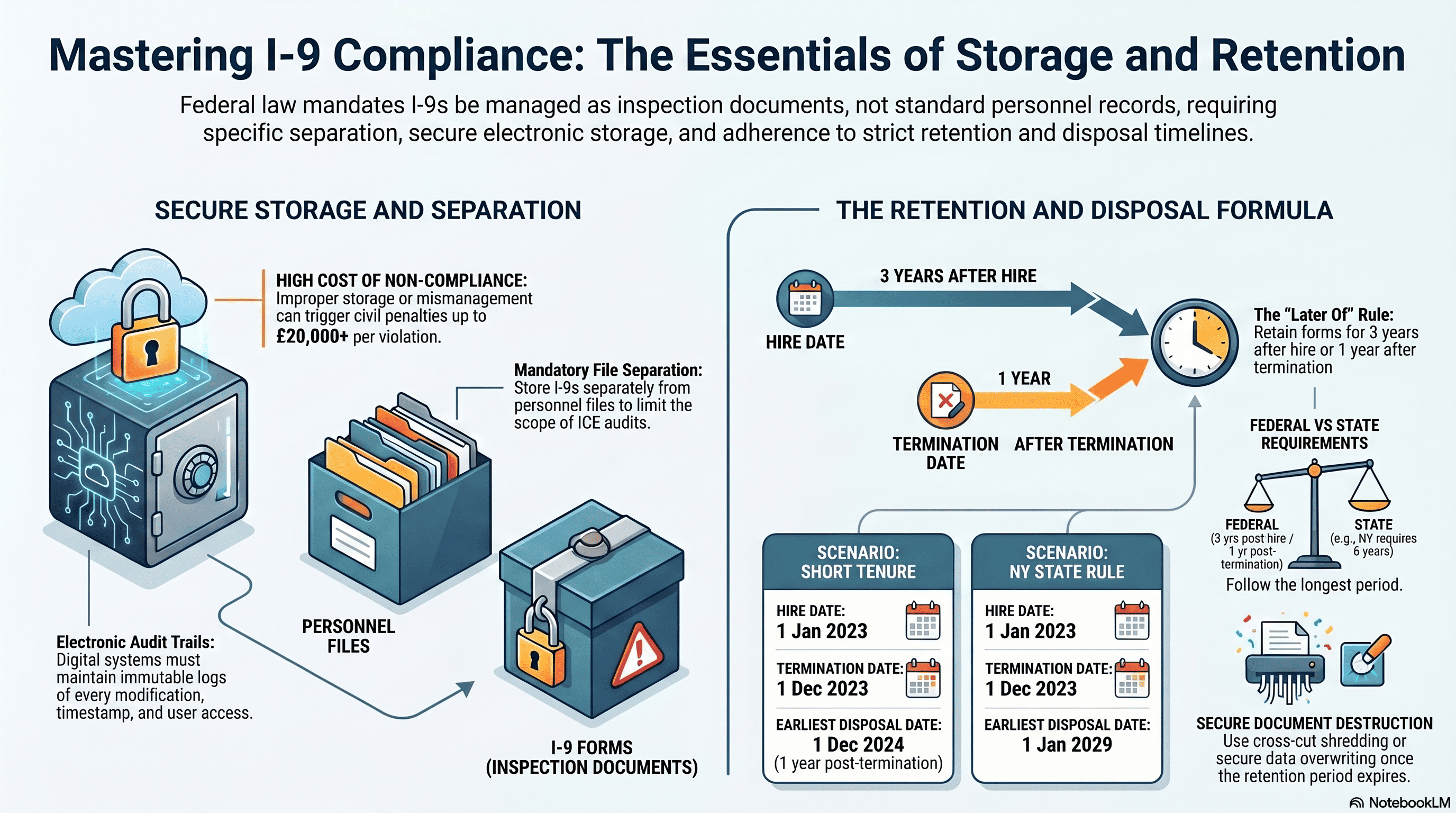 Proper Storage, Separation, and Retention of Form I-9 Documents
