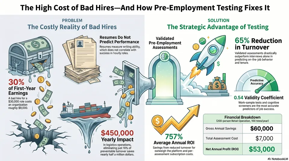 Pre-Employment Tests Cut Turnover by 65 Percent