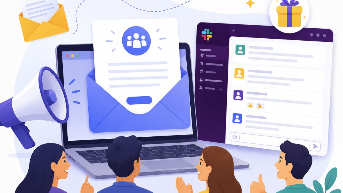 How to Announce an Employee Referral Program (Launch Email Templates + Slack Scripts)